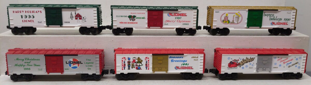 Lionel O Gauge Christmas Freight Cars [6] EX