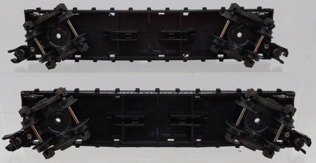 American Flyer 6-48507 S US Army Flatcars with Tanks (Set of 2) EX/Box