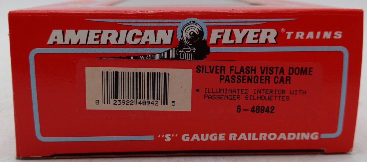 American Flyer 6-48942 S Scale AFL Silver Flash Hamilton Vista Dome #962 VG/Box