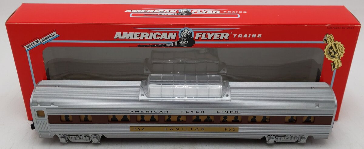 American Flyer 6-48942 S Scale AFL Silver Flash Hamilton Vista Dome #962 VG/Box