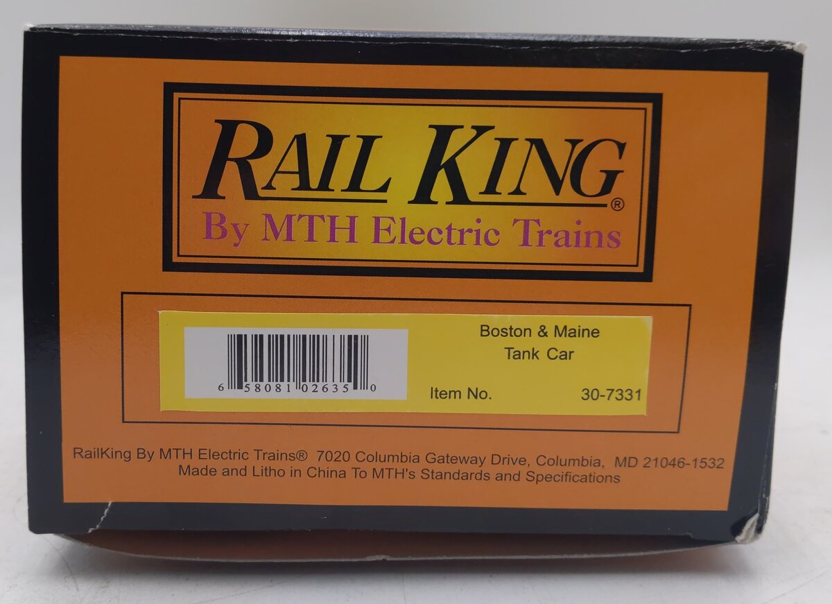 MTH 30-7331 O Gauge Boston & Maine Tank Car #S232 EX/Box