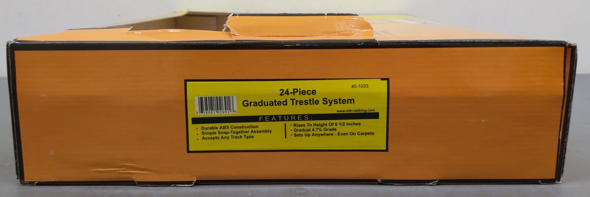 MTH 40-1033 O RealTrax - 24-Piece Graduated Trestle System Set LN/Box