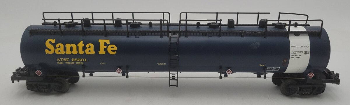 MTH 20-96024 O AT&SF 20,000 Gallon 4-Compartment Tank Car #98501 VG/Box