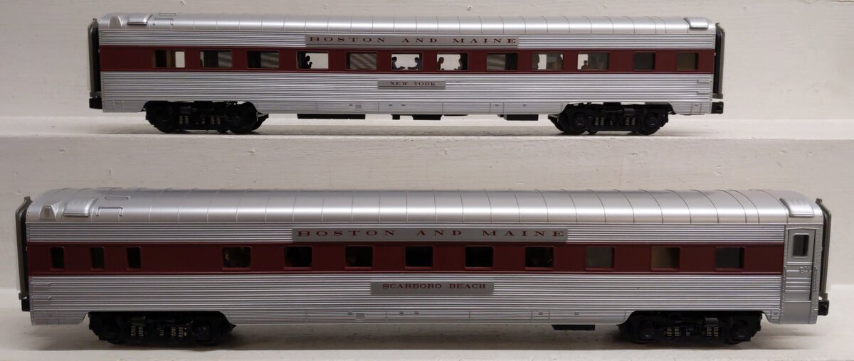 MTH 20-66081 O B&M Premier 70' Streamlined Slpr/Diner Passenger Set (Set of 2) EX/Box