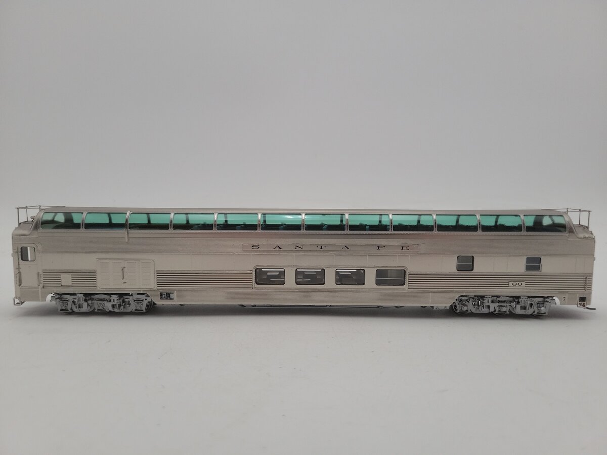 Overland AF-1108 HO Scale BRASS Santa Fe Full Dome Lounge Car #60 VG/Box