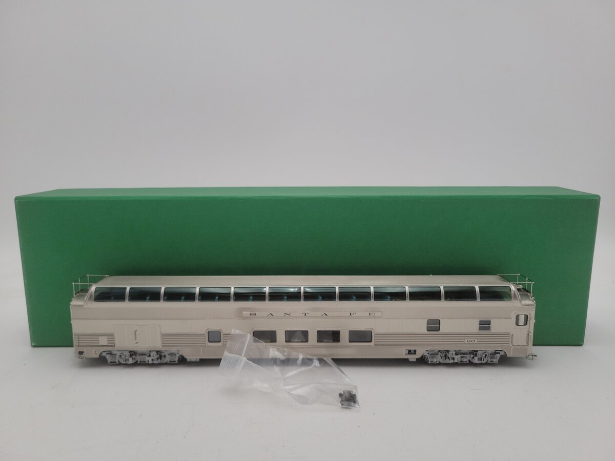 Overland AF-1108 HO Scale BRASS Santa Fe Full Dome Lounge Car #60 VG/Box