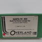 Overland AF-1108 HO Scale BRASS Santa Fe Full Dome Lounge Car #60 VG/Box