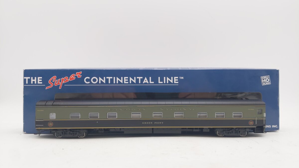 Rapido Trains 113074 HO Canadian National Green Point 6-4-6 Sleeper #1162 EX/Box