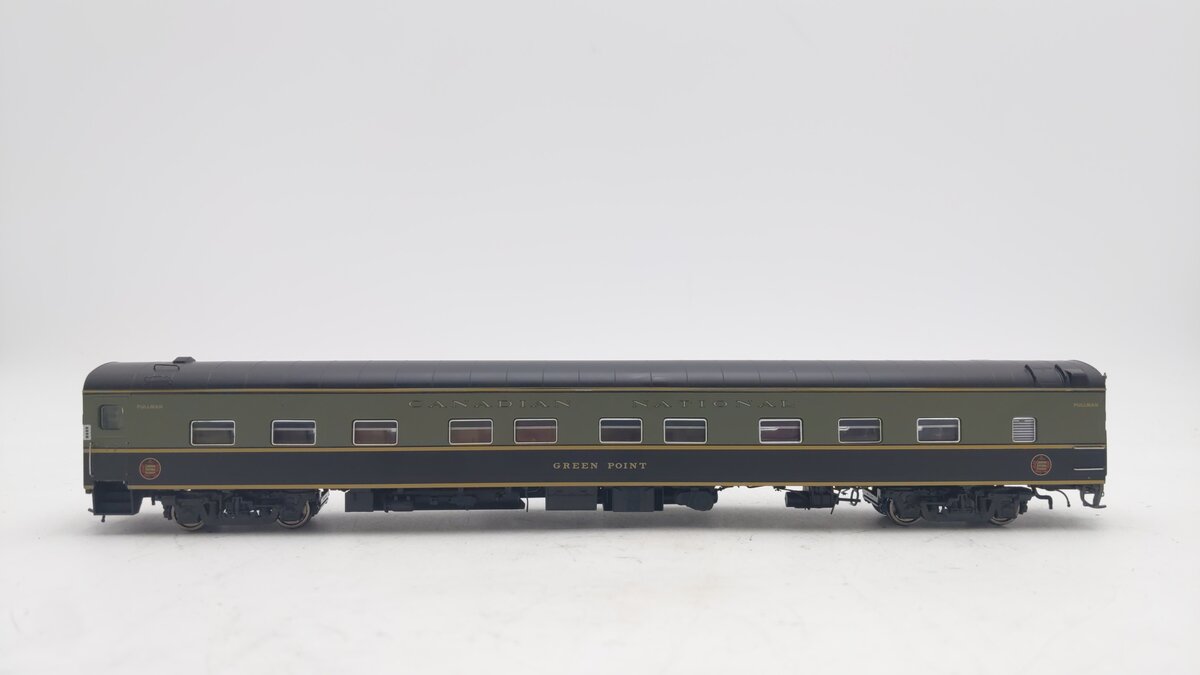 Rapido Trains 113074 HO Canadian National Green Point 6-4-6 Sleeper #1162 EX/Box