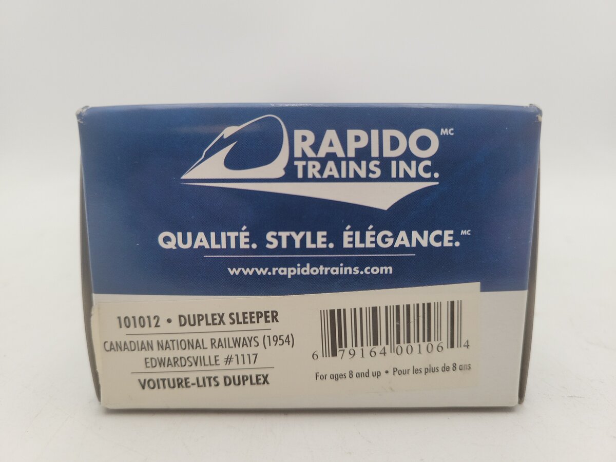 Rapido Trains 101012 HO CN 'Edwardsville' Duplex Sleeper Passenger Car #1117 VG/Box