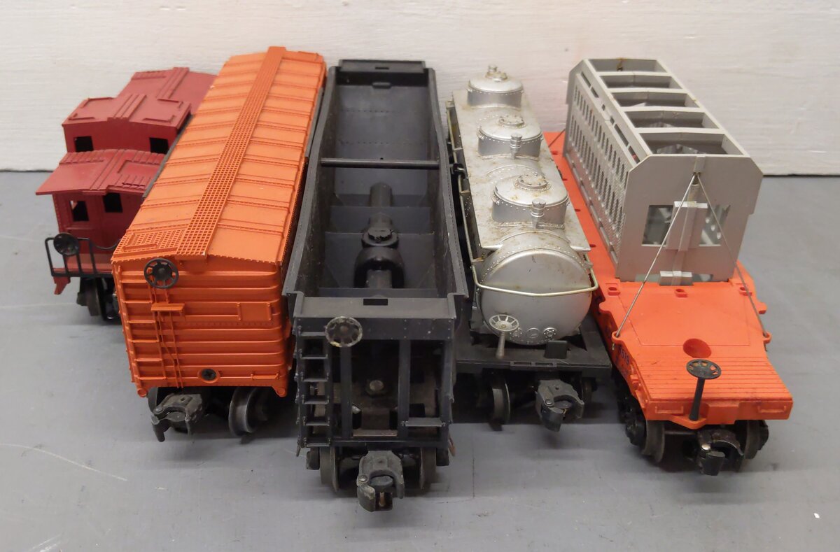 Lionel Vintage O Gauge Freight Cars: 6257, 6415, 6436, 6464-25, 6519 [5] EX/Box