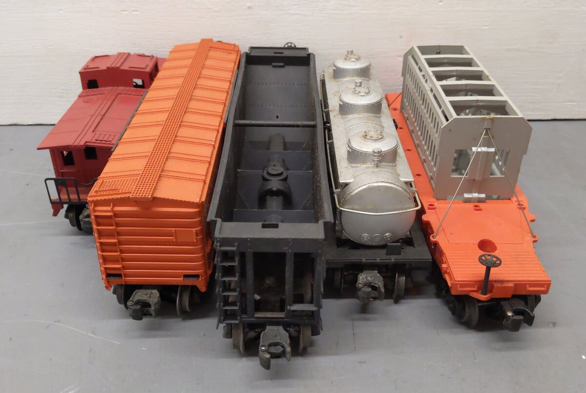 Lionel Vintage O Gauge Freight Cars: 6257, 6415, 6436, 6464-25, 6519 [5] EX/Box
