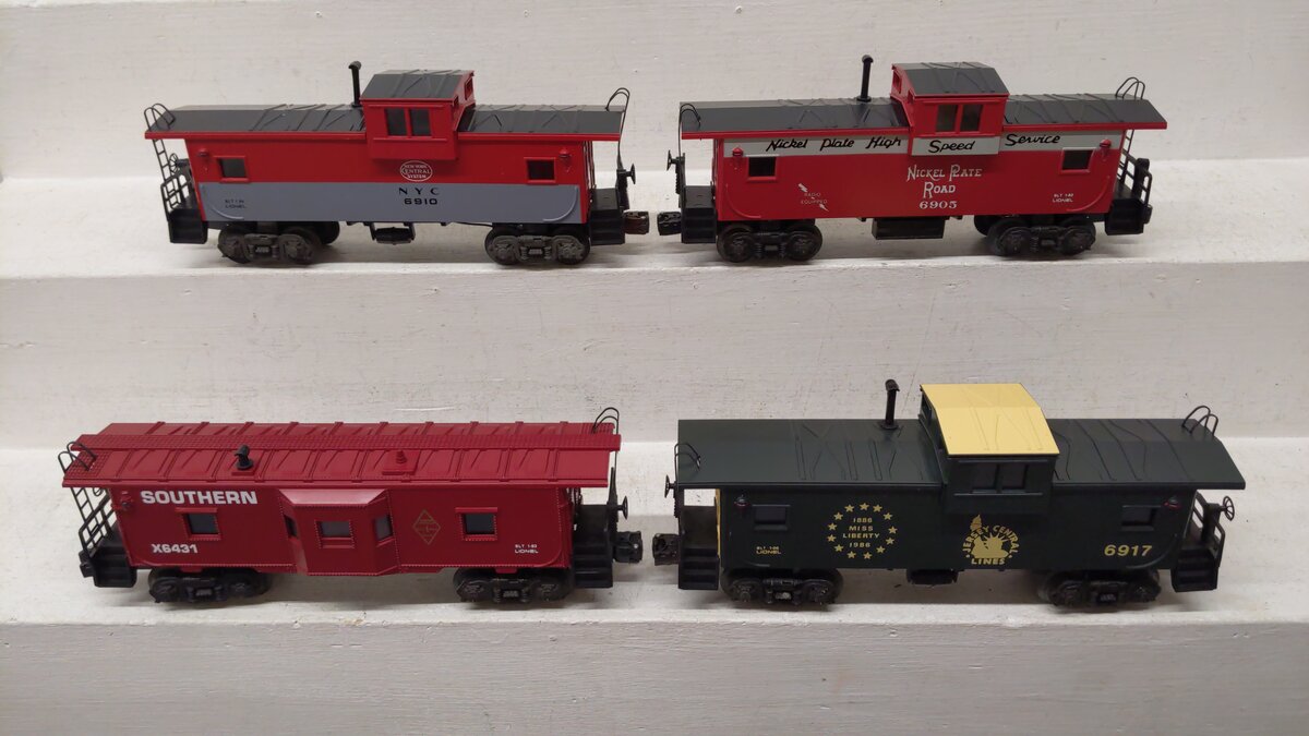 Lionel O Gauge Assorted Freight Cars 6917, 6910, 6905, X6431 [4] EX