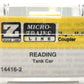 Micro-Trains 14416-2 Z Scale Reading Tank Car #90983 LN/Box