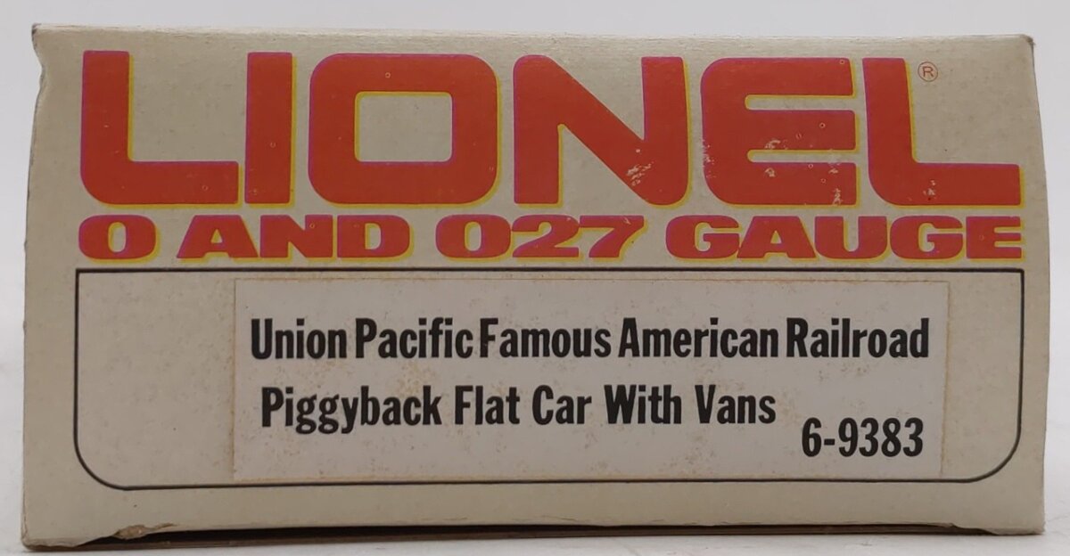 Lionel 6-9383 O Gauge Union Pacific FAR Piggyback Flatcar w/ Trailers