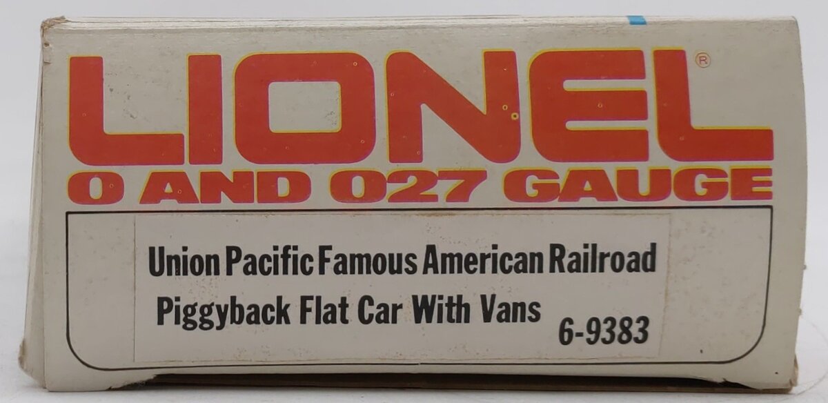 Lionel 6-9383 O Gauge Union Pacific FAR Piggyback Flatcar w/ Trailers EX/Box