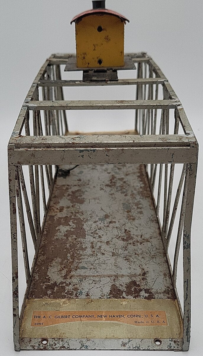 American Flyer 750 Vintage S Metal Trestle Bridge with Lighted House on Top VG