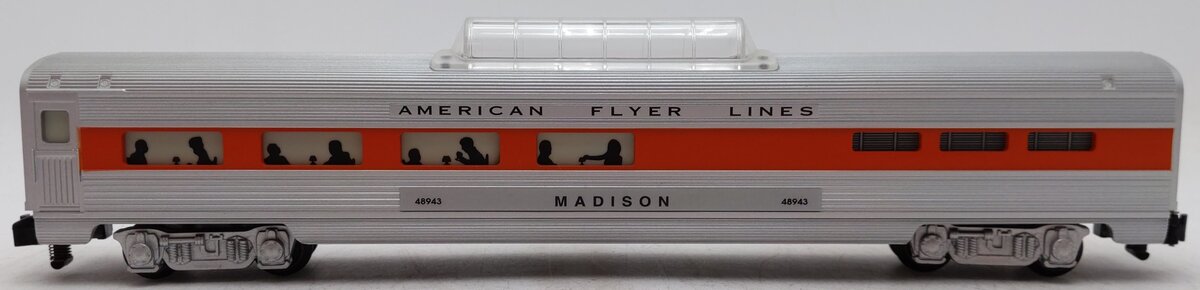 American Flyer 6-48943 S AFL Silver Flash Madison Vista Dome Dining Car VG/Box