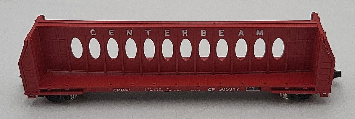 Con-Cor 0001-01231B N Scale Canadian Pacific Center-beam Flatcar #305317 LN/Box