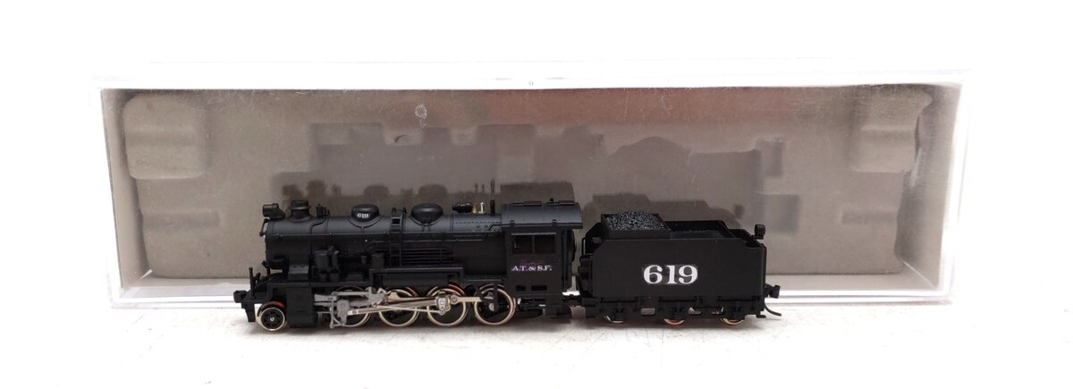 MicroAce A9704 N Custom ATSF Steam Locomotive w/ Tender #619/Box