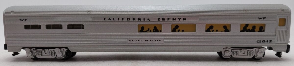American Flyer 6-48932 S WP California Zephyr Silver Platter Dining Car EX/Box