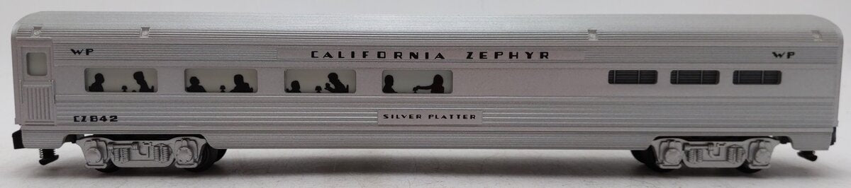 American Flyer 6-48932 S WP California Zephyr Silver Platter Dining Car EX/Box