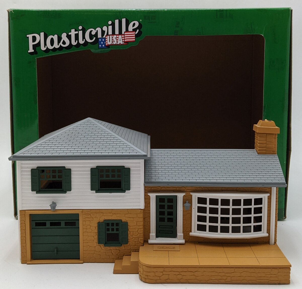 Bachmann 45302 O Scale Plasticville Built-Up Split-Level House Building EX/Box