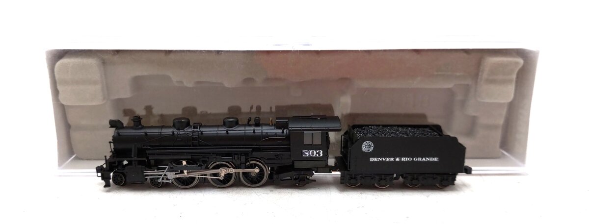 MicroAce A7602 N Custom DRGW 2-6-2 Steam Locomotive & Tender #303/Box