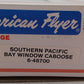 American Flyer 6-48700 S Gauge Southern Pacific Bay Window Caboose #48700 EX/Box