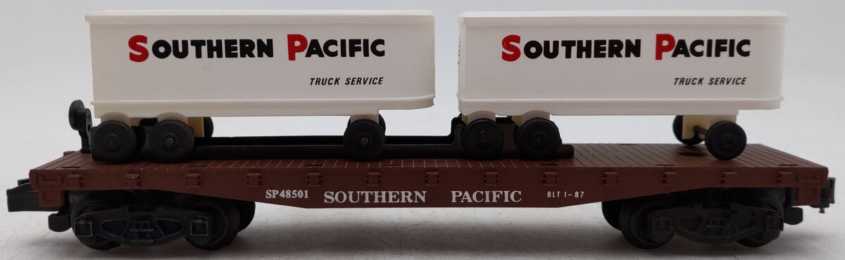 American Flyer 6-48501 S Gauge Southern Pacific Flatcar w/ Trailers EX/Box