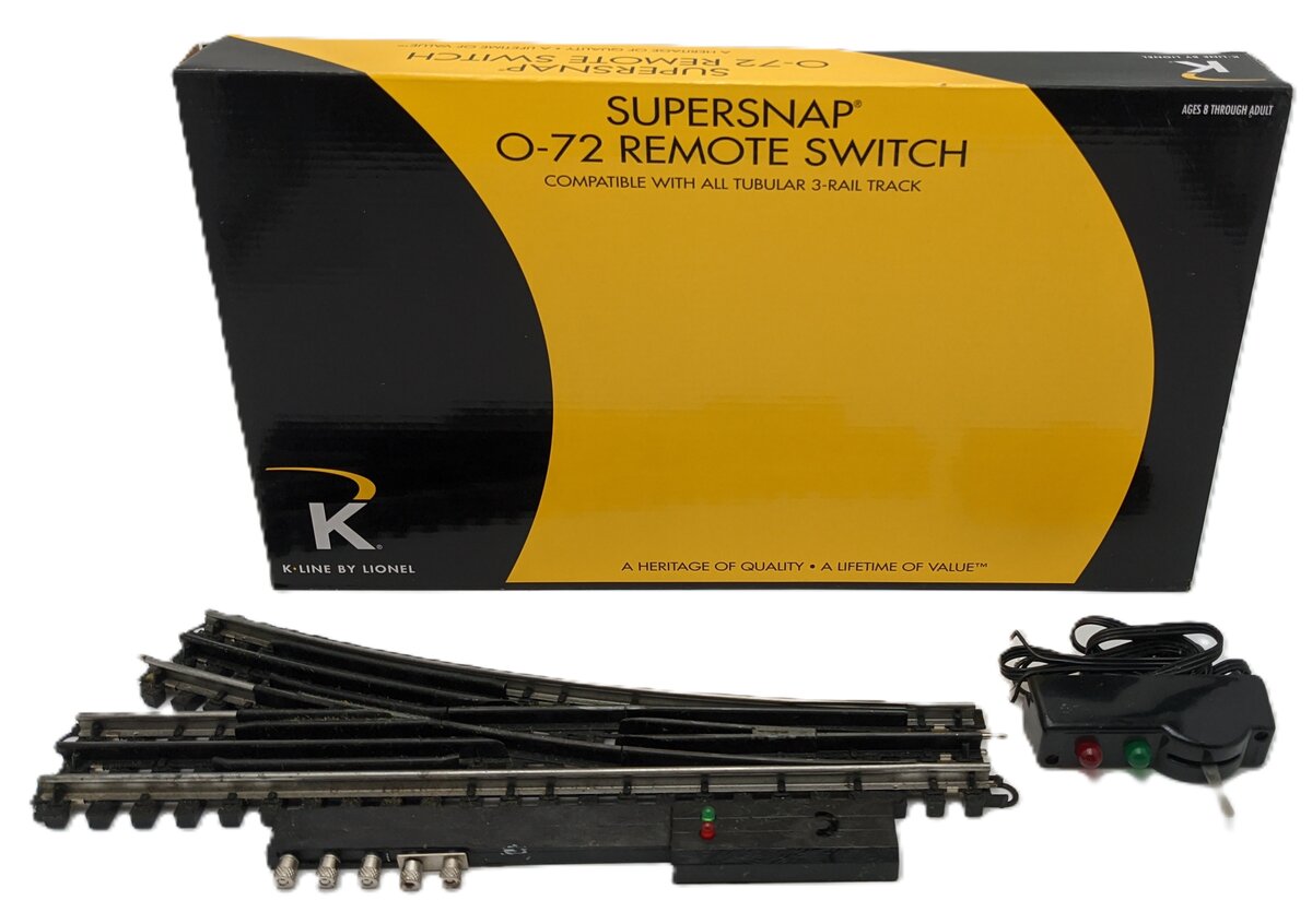 Lionel 6-21400 O Scale SuperSnap 72" Right Hand Remote Control Switch Turnout EX/Box