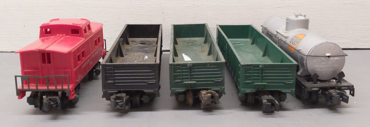 American Flyer Assorted S Gauge Freight Cars 931, 931, 24103, 5016, 806 [5] VG