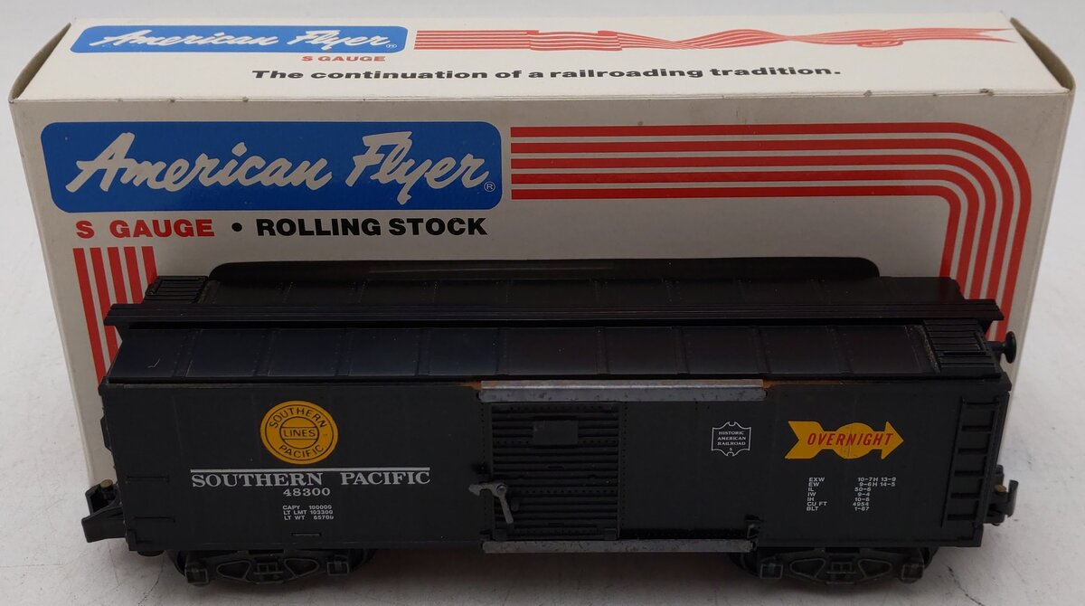 American Flyer 6-48300 S Gauge Southern Pacific Boxcar #48300 VG/Box