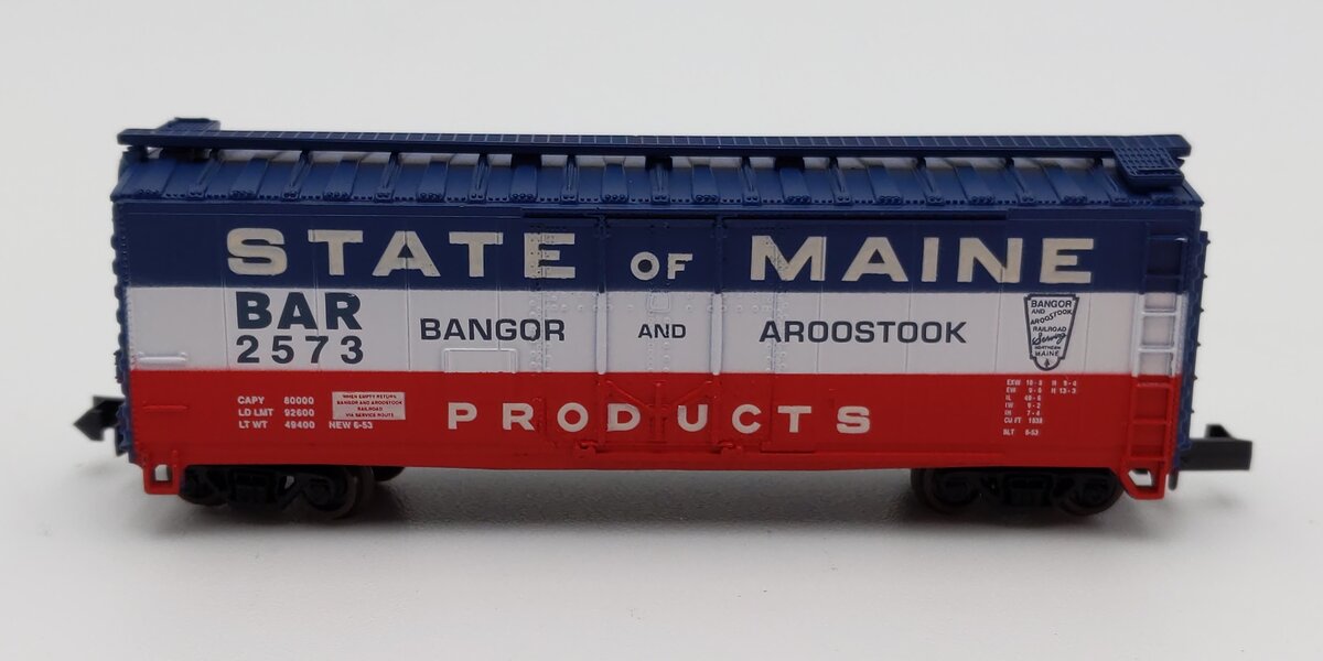 Atlas 3329 N Scale State of Maine 40' Plug Door Boxcar #2573 EX/Box