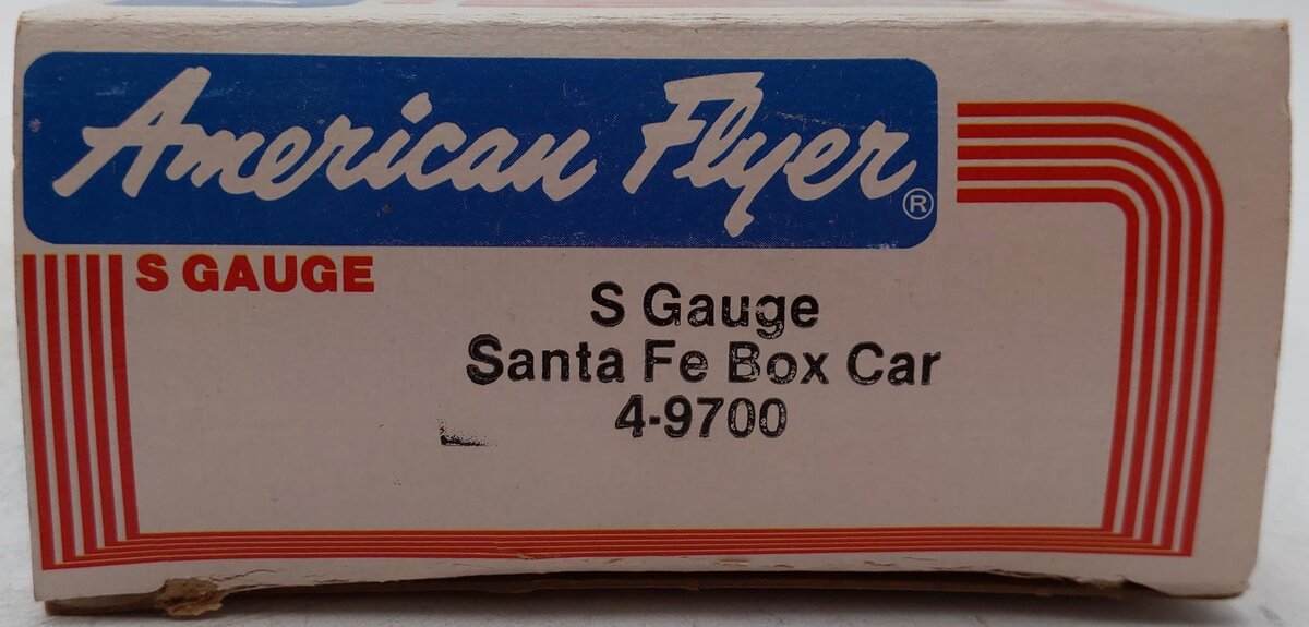American Flyer 6-9700 S Gauge Santa Fe Boxcar #9700 EX/Box