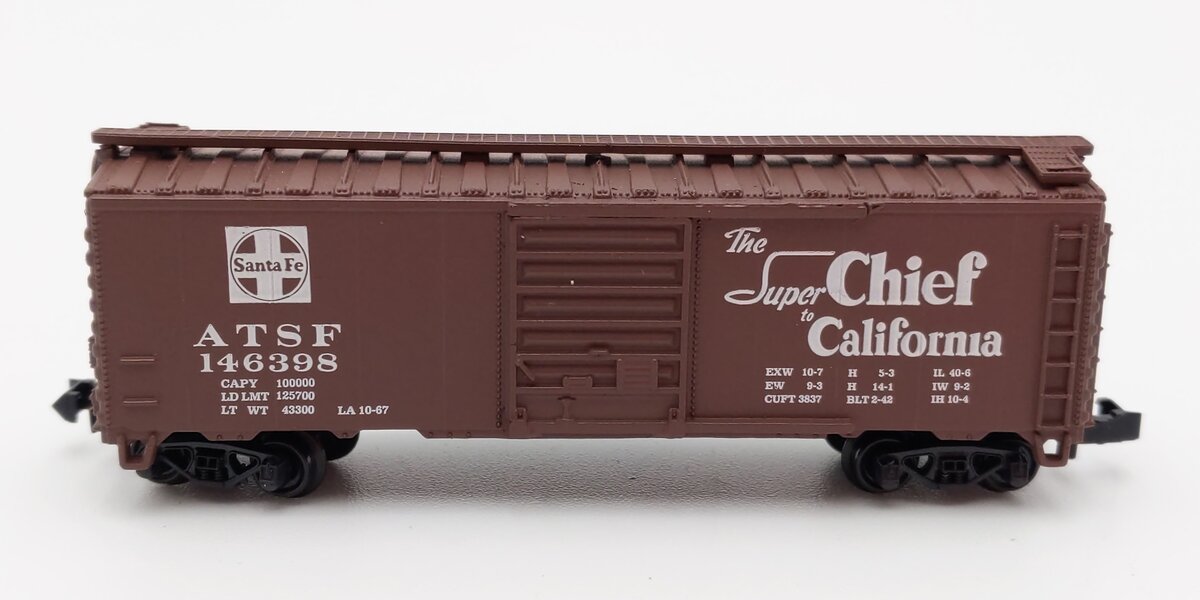 Atlas 3419 N Scale Santa Fe Map Box Car #146398 EX/Box