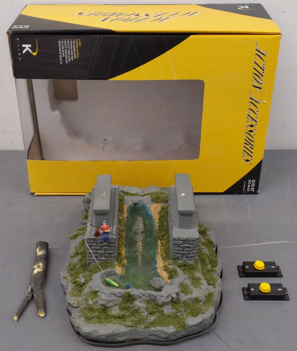 K-Line K-42402 O Gauge Operating Fisherman on Trestle EX/Box