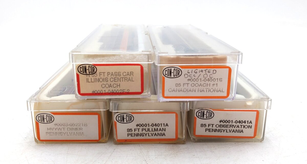 Con-Cor N Scale Assorted Passenger Cars [5] EX