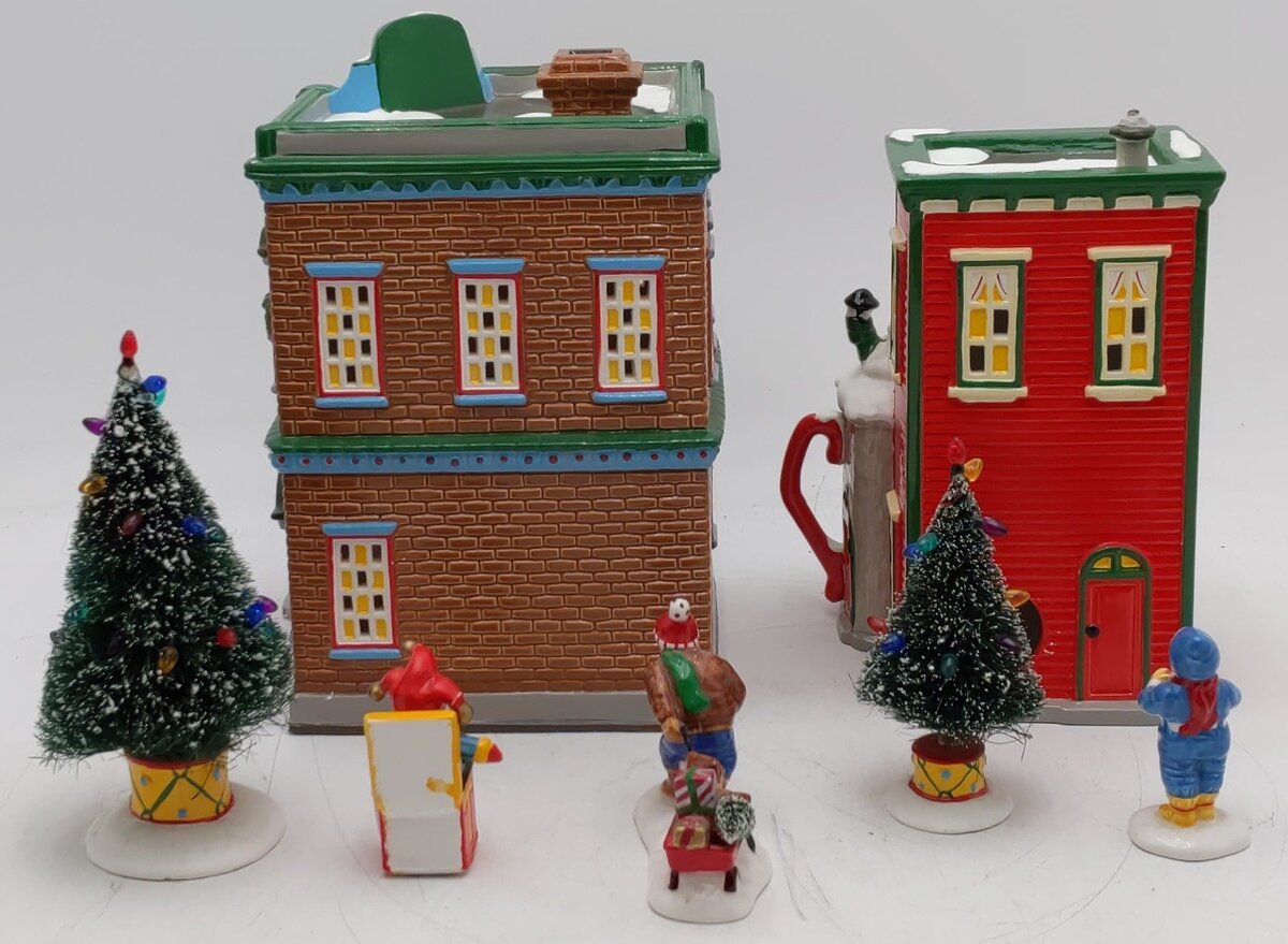 Department 56 54902 Snow Village "Saturday Morning Donation" Set VG/Box
