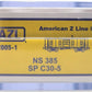 American Z-Line 92005-1 Z Scale Norfolk Southern Bay Window Caboose #385 LN/Box