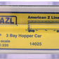 American Z-Line 14025 Z Scale Union Pacific 3 Bay Hopper LN/Box