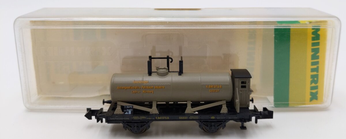 Minitrix 13217 N Scale Royal Bavarian State Railway Tank Wagon #502137 LN/Box