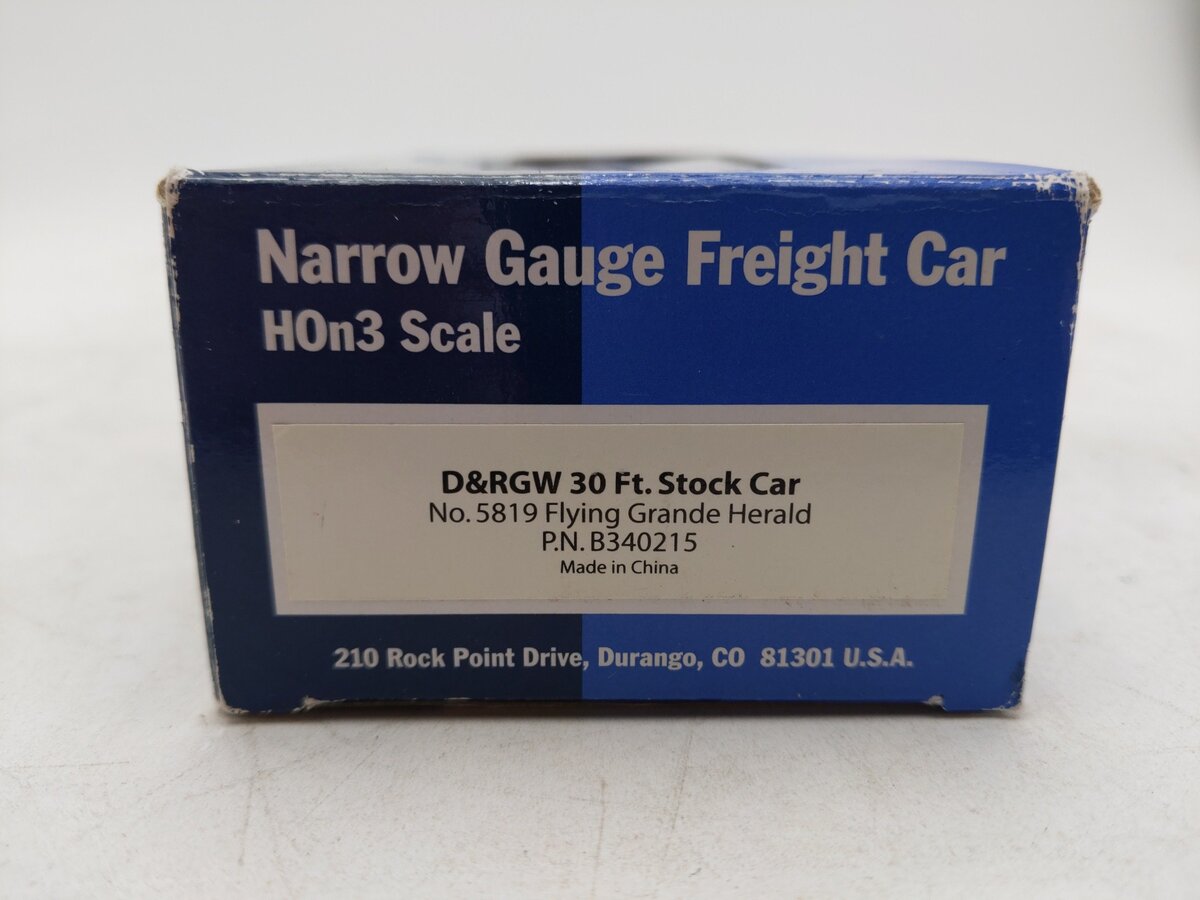 Blackstone Models 340215W HOn3 DRGW 5500-Series 30' Stock Car #5819 LN/Box