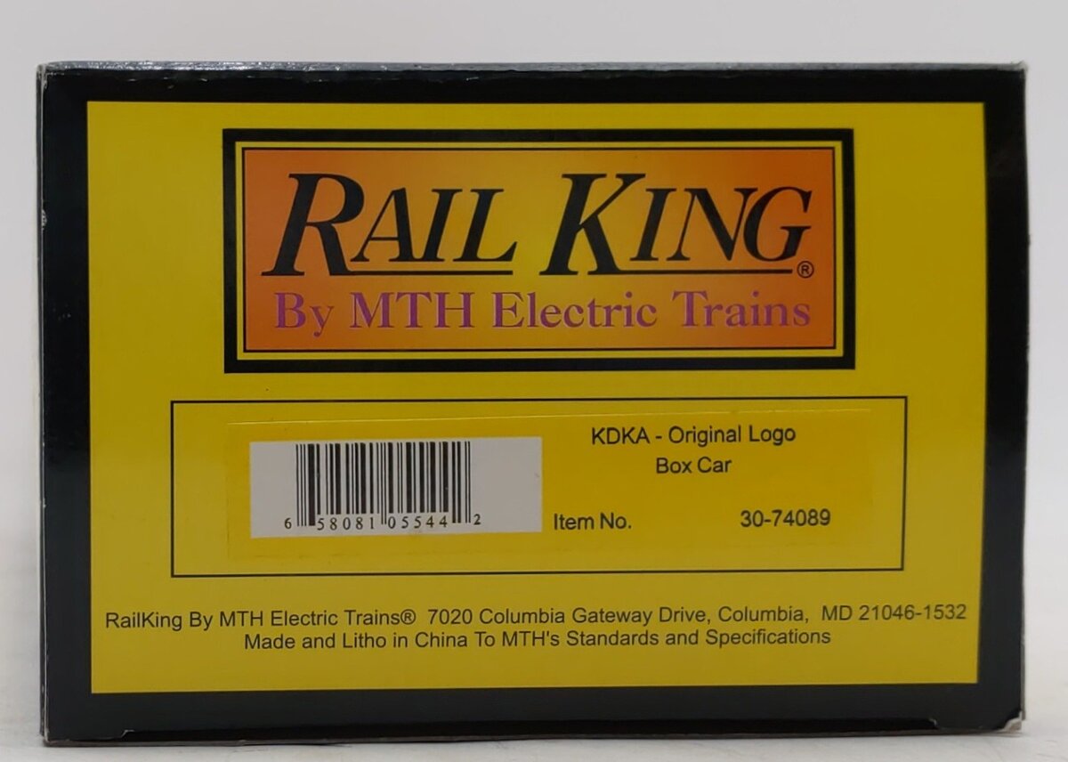 MTH 30-74089 O Gauge KDKA Original Logo Box Car #1020 LN/Box