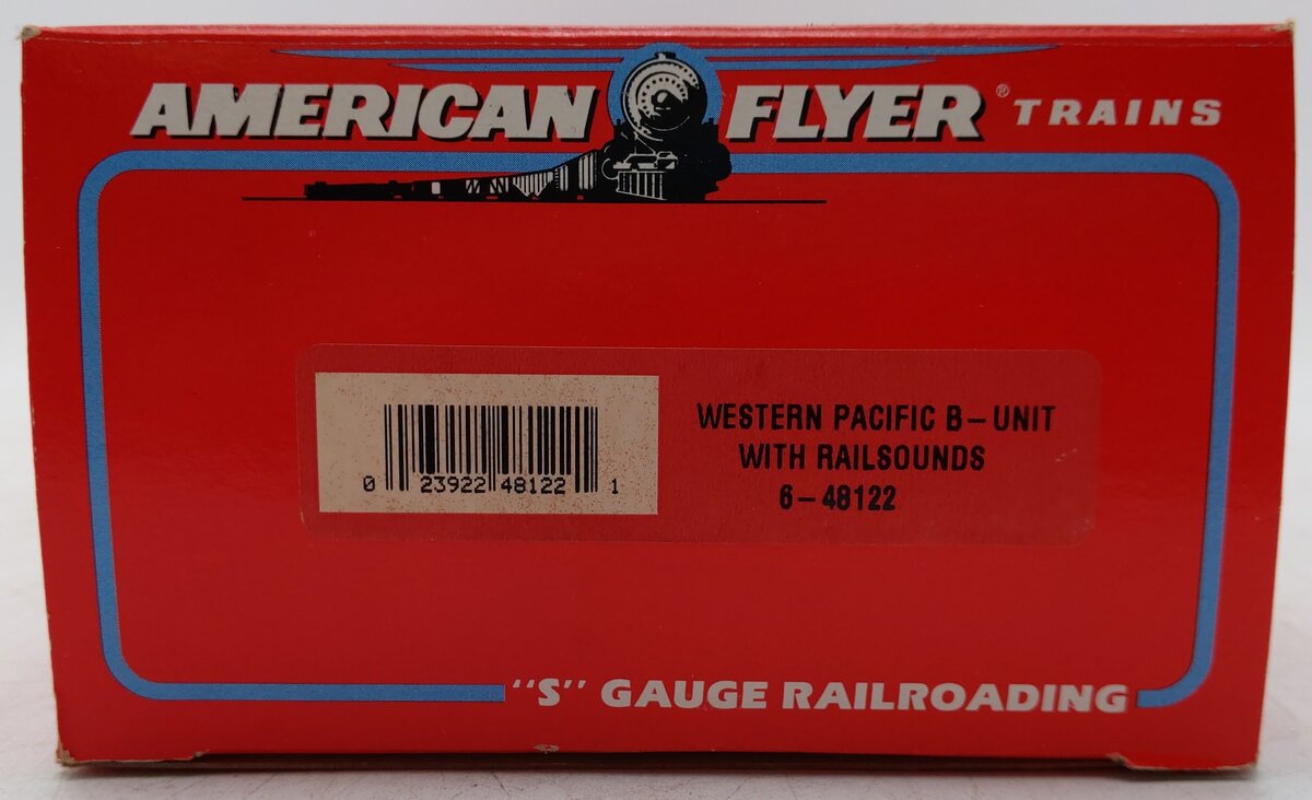 American Flyer 6-48122 S Western Pacific Non-Powered B-Unit Diesel Locomotive VG/Box