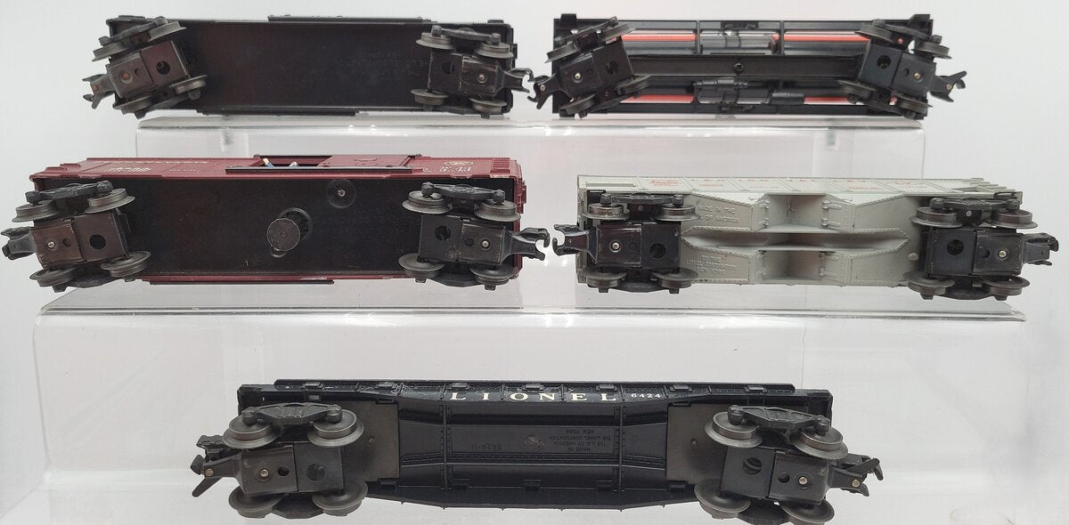 Lionel O Vintage Freight Cars: 6464225, 6424, 3484, 6315, 25000 [5] VG/Box