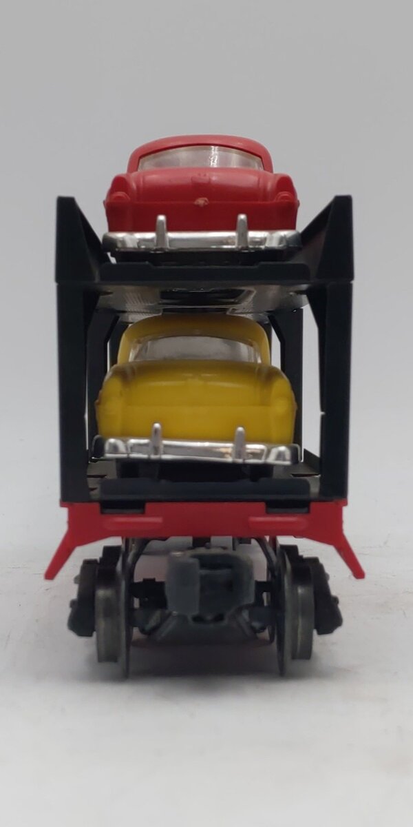 Lionel 6414 Vintage O Evans Autoloader with 4 Automobiles EX/Box