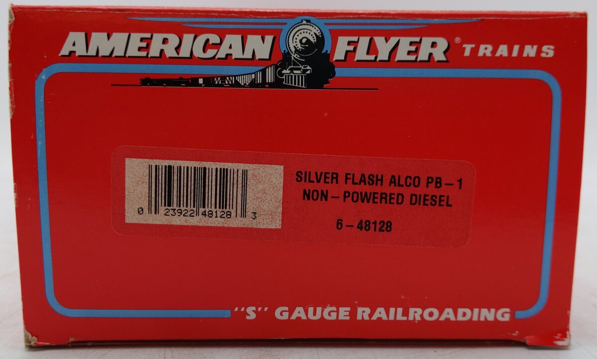 American Flyer 6-48128 S Gauge Silver Flash Alco PB-1 Non-Powered Diesel B-Unit VG/Box