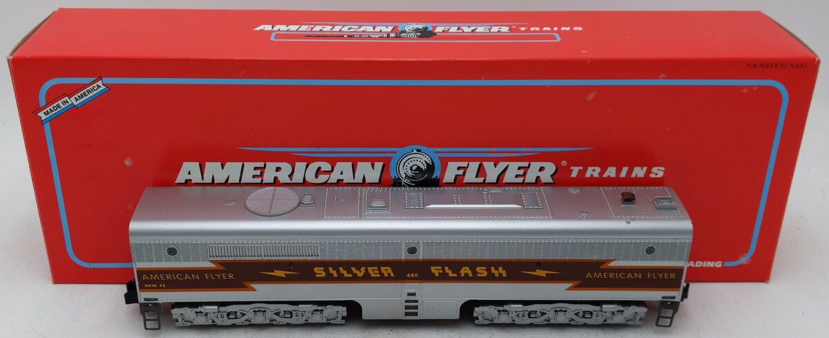 American Flyer 6-48128 S Gauge Silver Flash Alco PB-1 Non-Powered Diesel B-Unit VG/Box