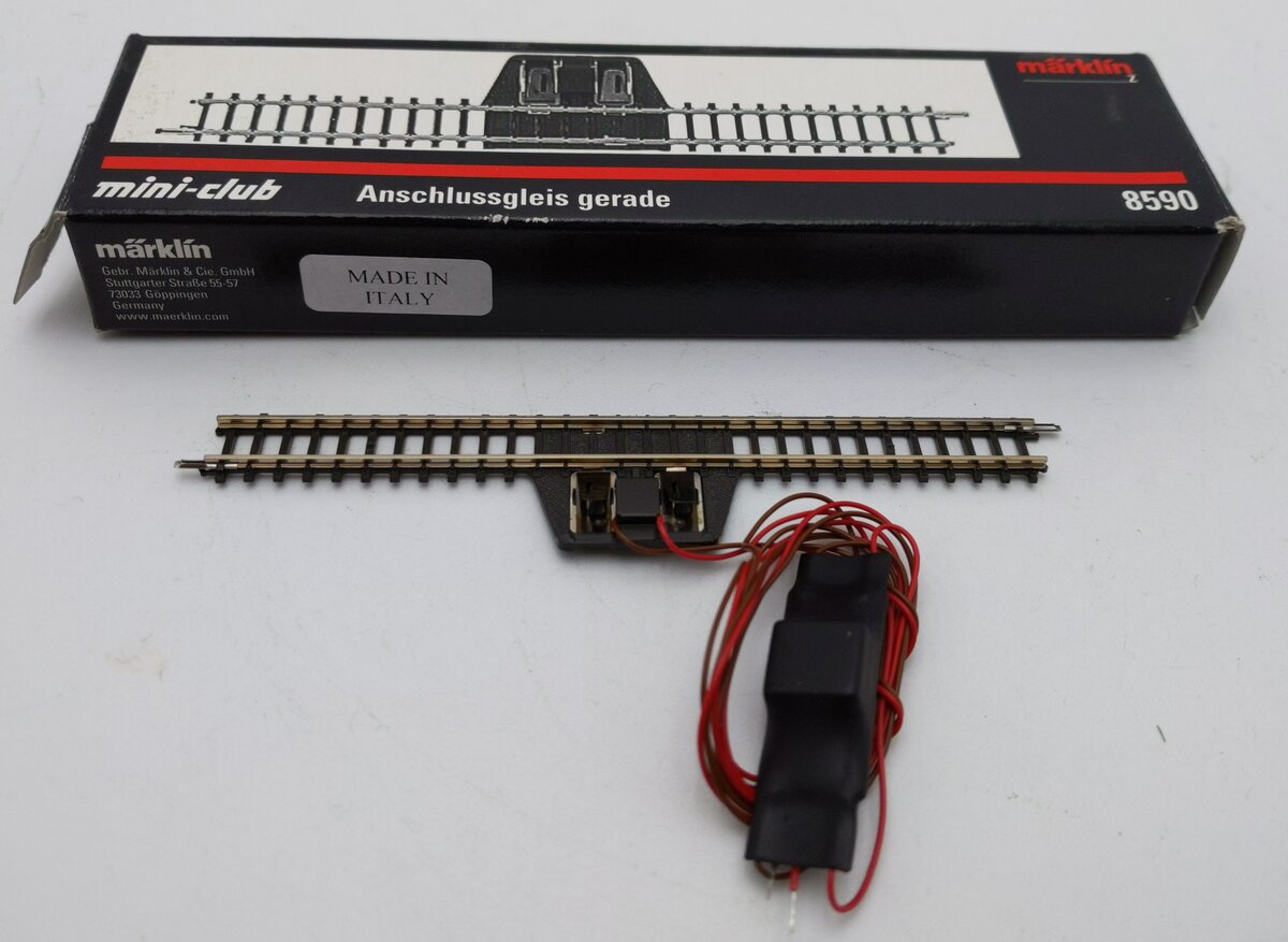 Marklin 8590 Z Scale Mini-Club 4-3/8" Straight Feeder Track LN/Box